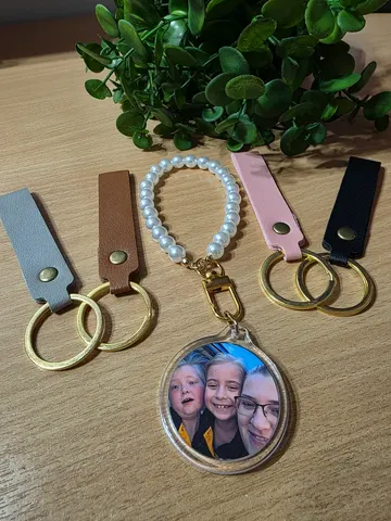 Double Sided Custom Photo Key Chain